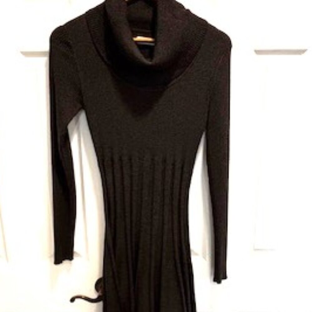 Calvin Klein Gray Cowl Neck Sweater Dress, Size Small